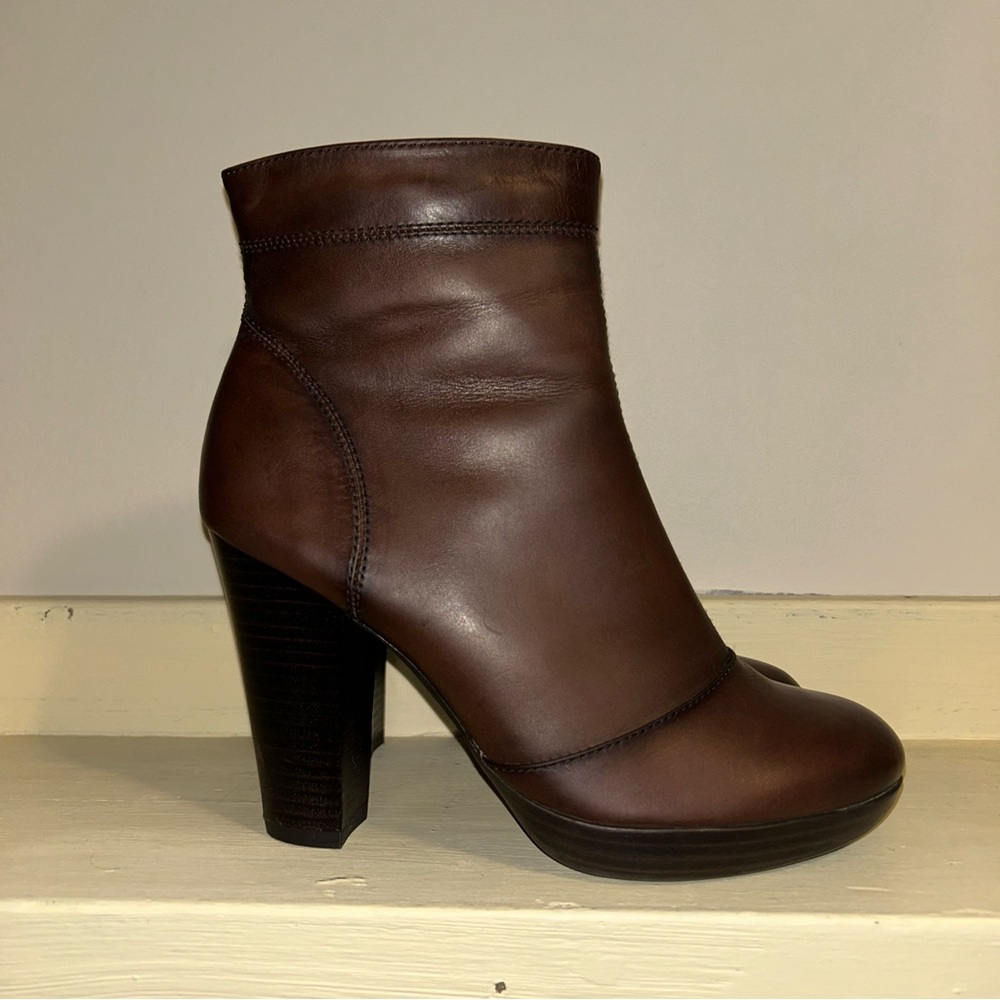 Locale Genuine Leather Ankle Boots High Heel booties